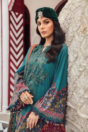 printed luxury ensemble – emerald heritage