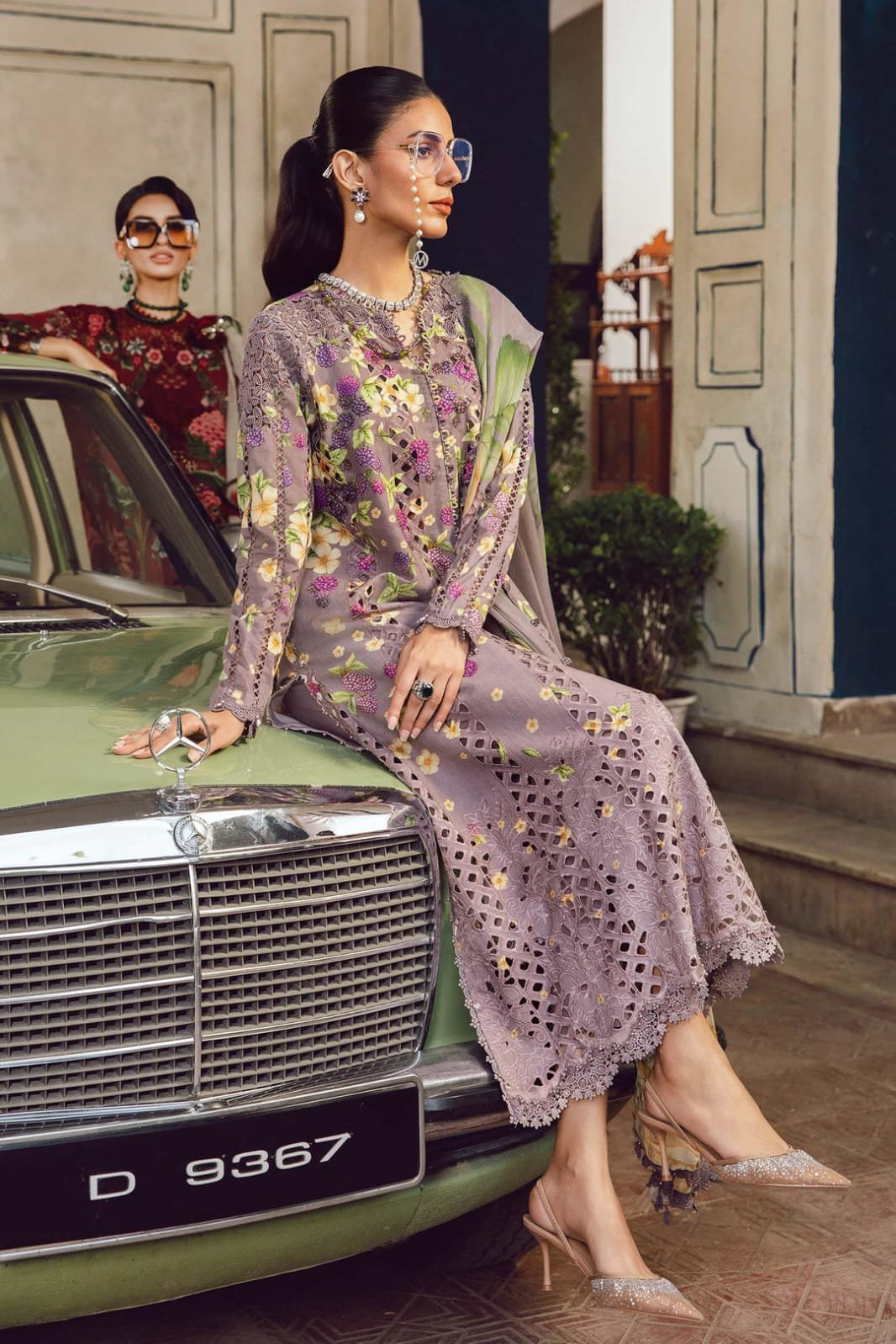 lavender floral cutwork ensemble lavender floral cutwork ensemble