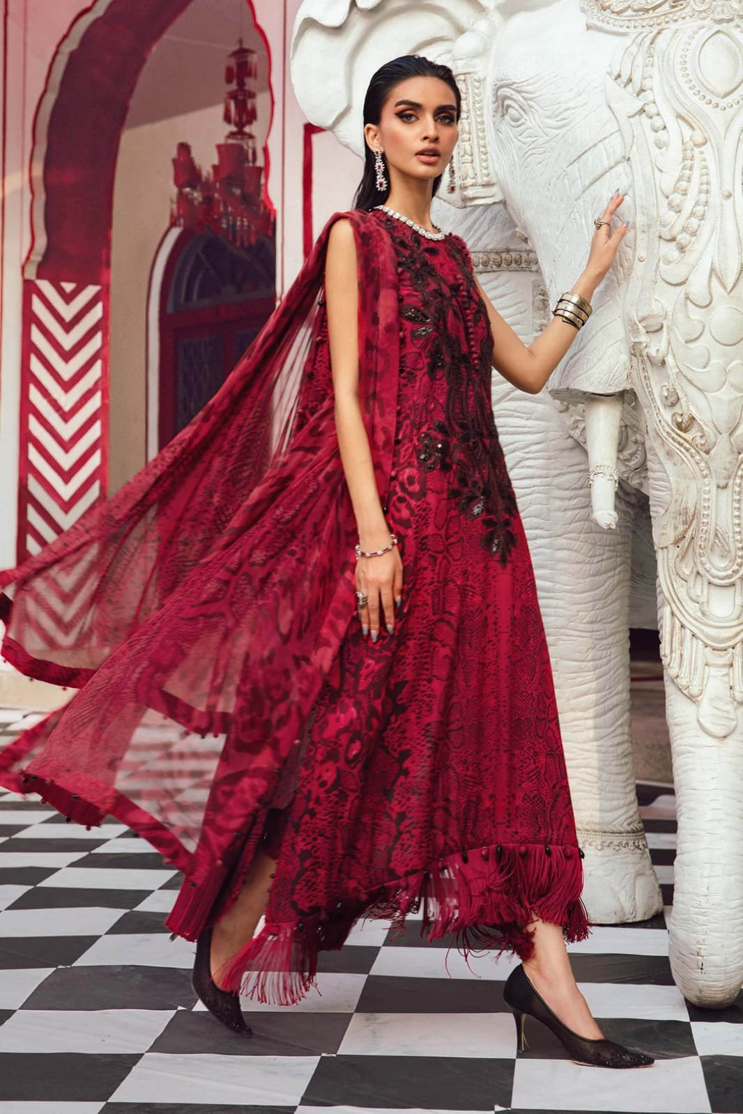 crimson embellished elegance ensemble crimson embellished elegance ensemble