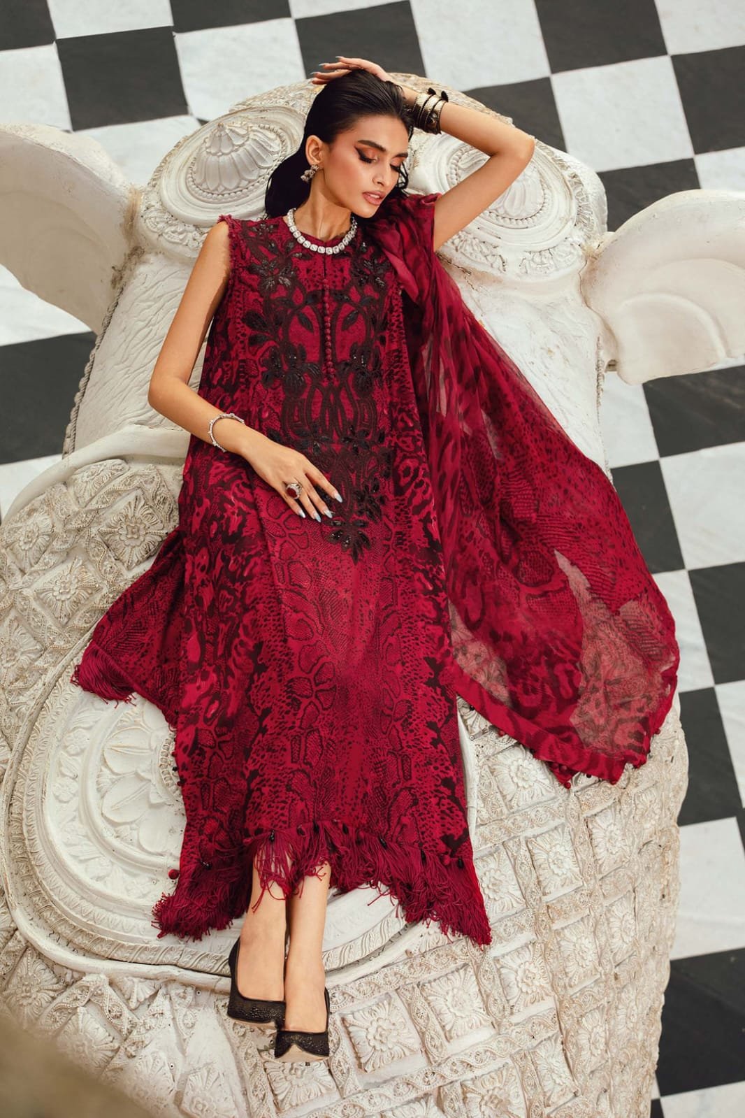 crimson embellished elegance ensemble crimson embellished elegance ensemble