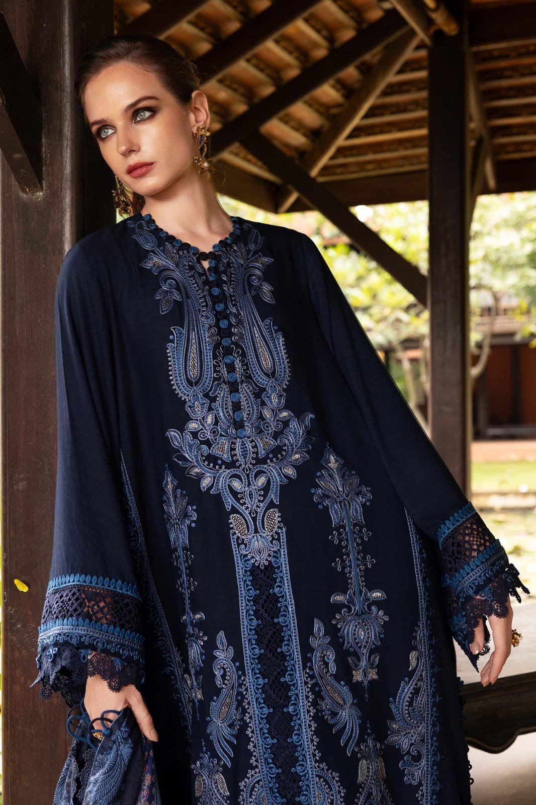 sapphire bloom elegance linen embroidered 3 piece suit – m print inspired by maria b sapphire bloom elegance linen embroidered 3 piece suit – m print inspired by maria b